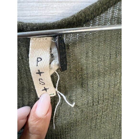 Free People Hi-Low Olive Green Tank Top Size P/S - Picture 8 of 10